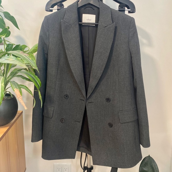 Aritzia Jackets & Blazers - Aritzia Wilfred Margaux Blazer Grey Size 6